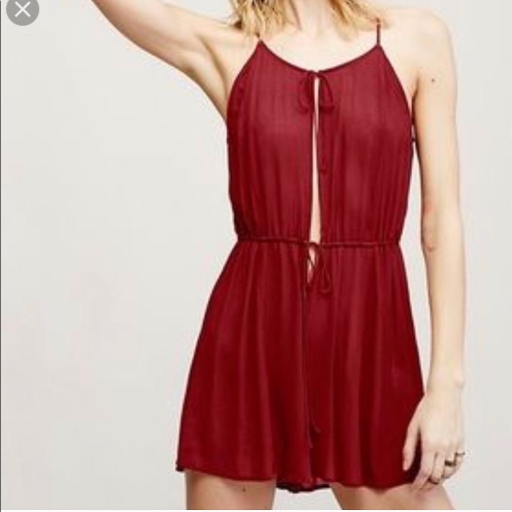 Free People Intimately Red Romper
